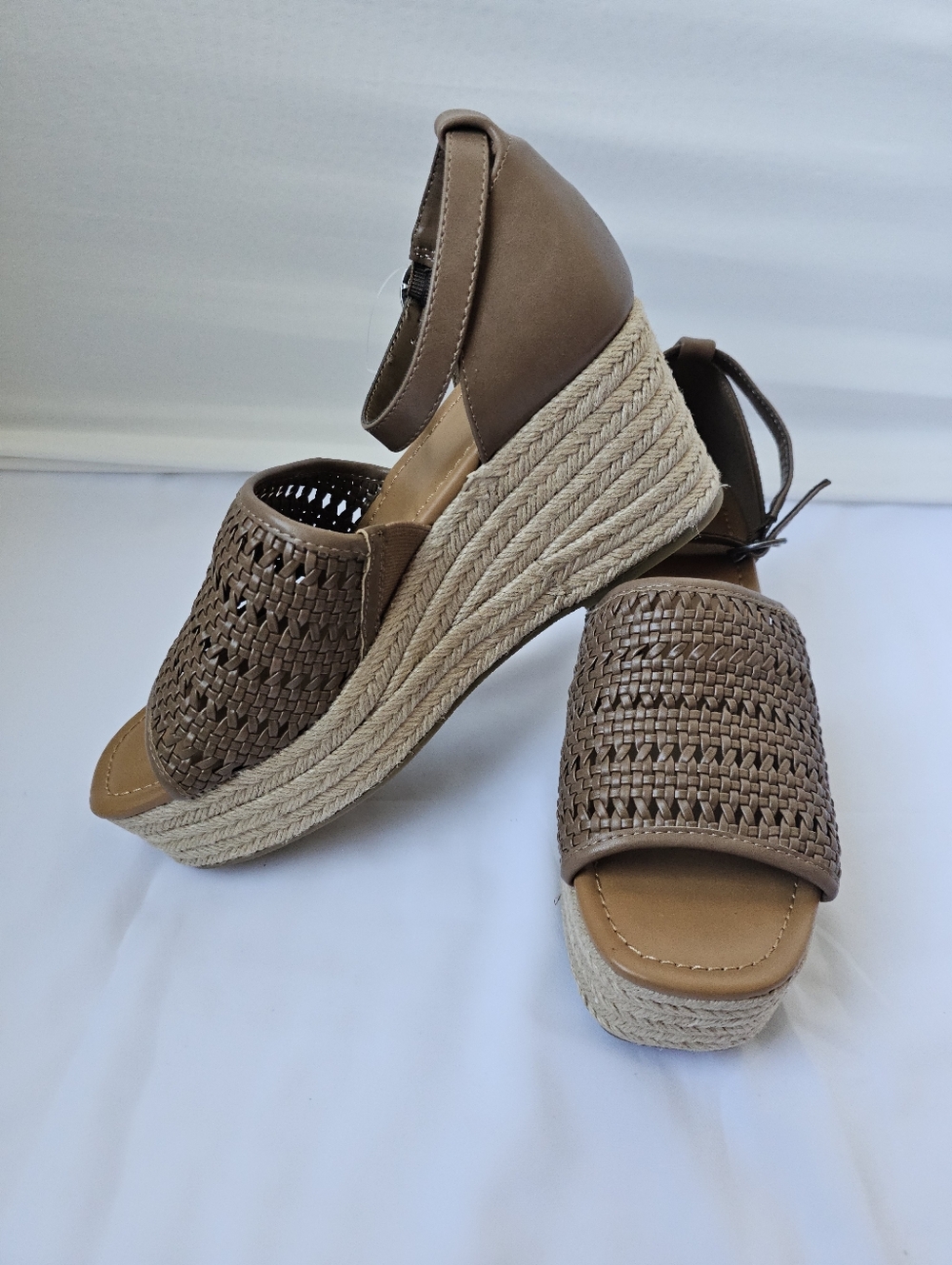 A.N.A. Espadrille Platform Wedge Sandals with Dyed Platform – Size 10 - Picture 7 of 16